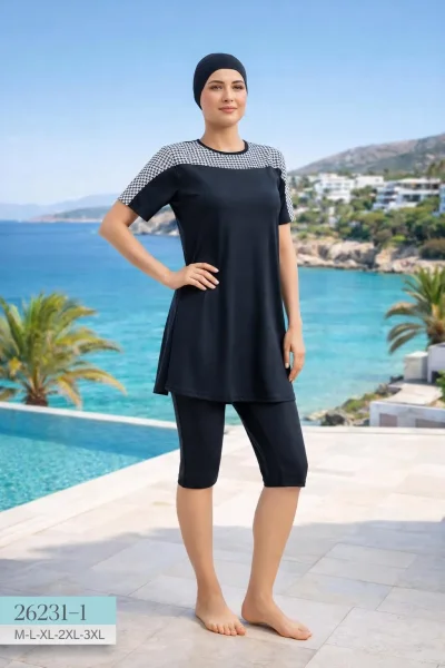 Yarı Tesettür Mayo / Semi Covered Swimsuit - İstanbul Mayo