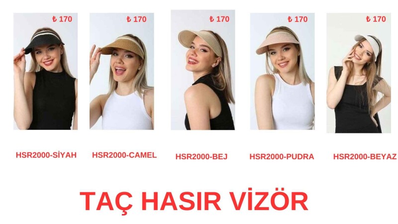 Toptan Hasır Şapka - İstanbul Mayo