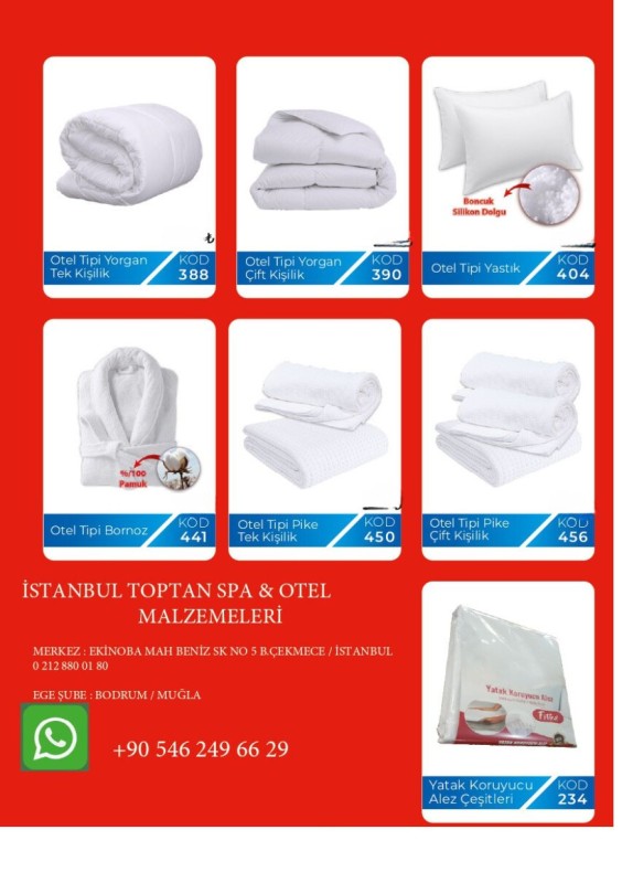 Otel Buklet || Hotel Guest Amenities - İstanbul Otel Malzemeleri