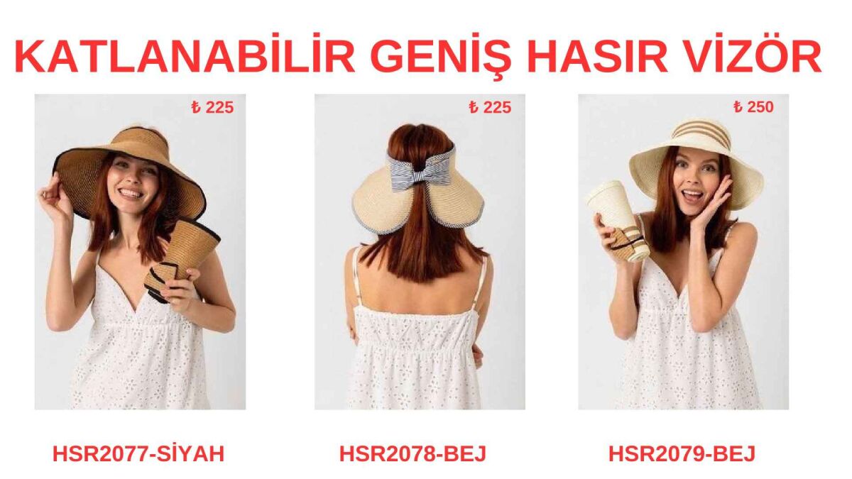 Toptan Hasır Şapka - 1