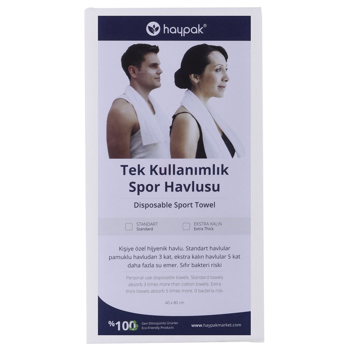 Tek kullanımlık spor havlusu ekstra kalın (360 adet) - 1