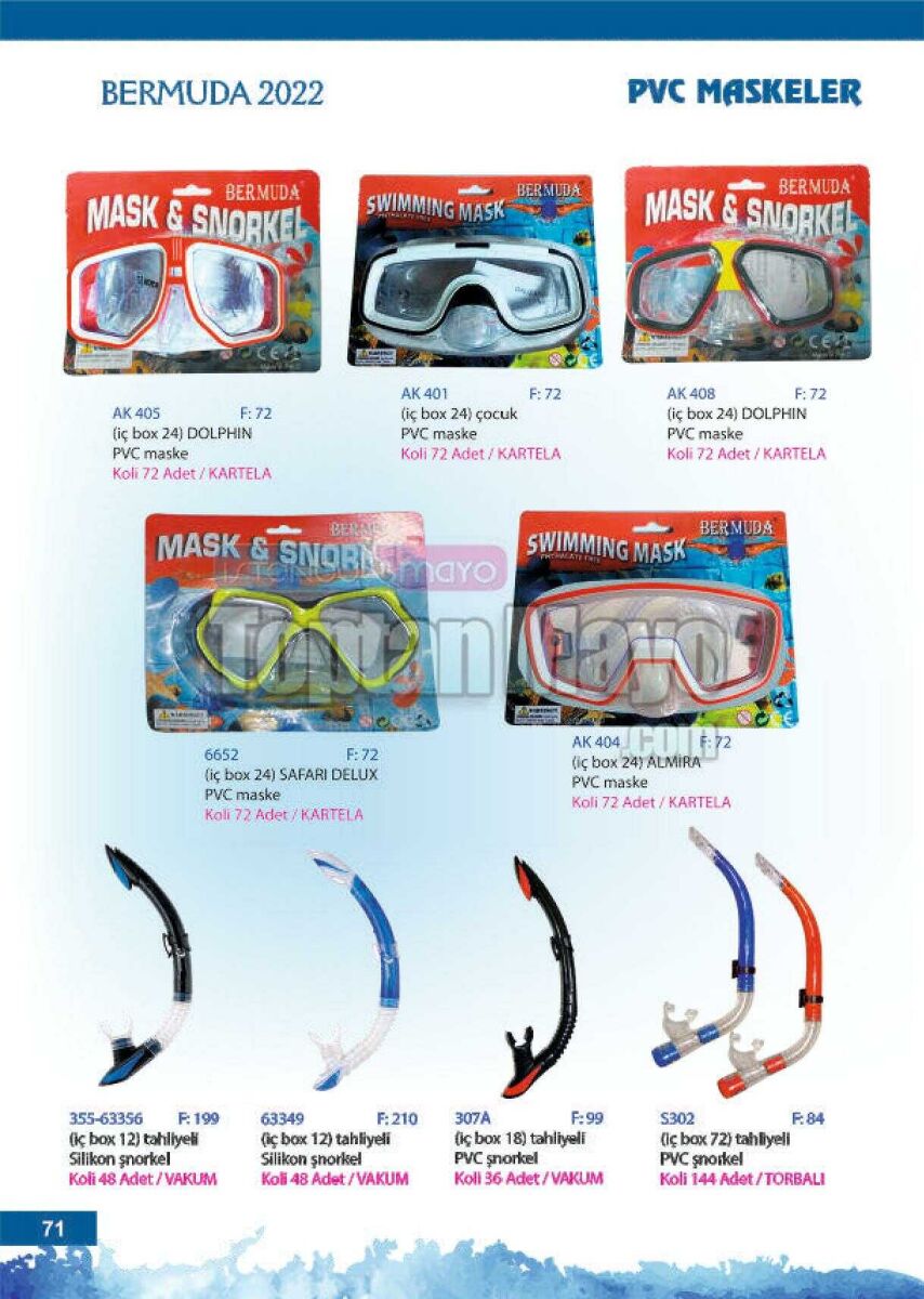 Toptan Maske Şnorkel Set 3 - 1