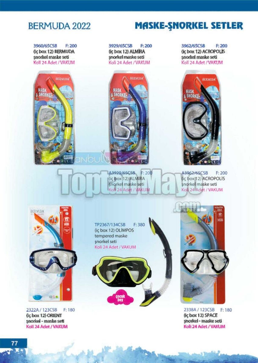Toptan Maske Şnorkel Set 6 - 1