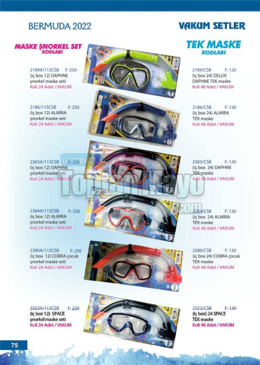Toptan Maske Şnorkel Set 7 - 1