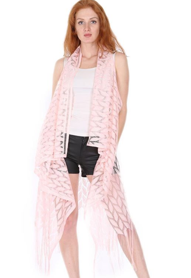 Toptan Dantel Yelek Stil Plaj Elbisesi Pareo T5861 - 5