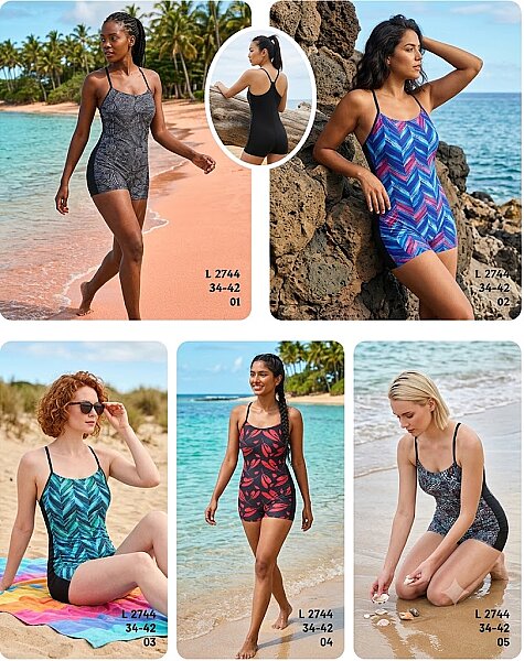 Toptan Şortlu Mayo 5 Renk Seçenekli (Model 2744 / 34-42 Seri) - 2