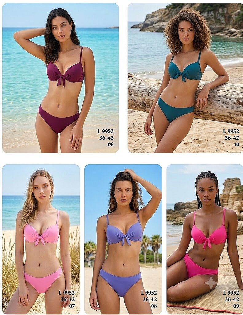 Toptan Straplez Bandeau Bikini 5 Renk Seçenekli (Model 9952 / 36-42 Seri) - 1