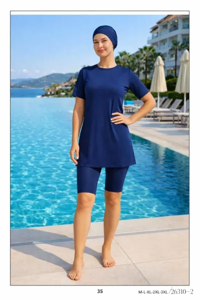 Semi Covered Swimsuit - İstanbul Yarı Kapalı Mayo