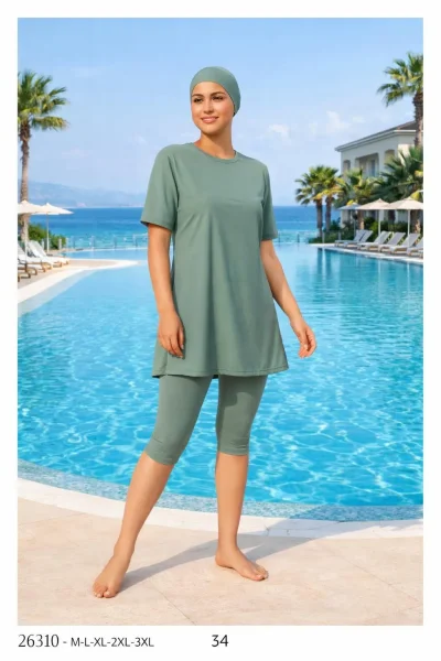 Semi Covered Swimsuit - İstanbul Yarı Kapalı Mayo