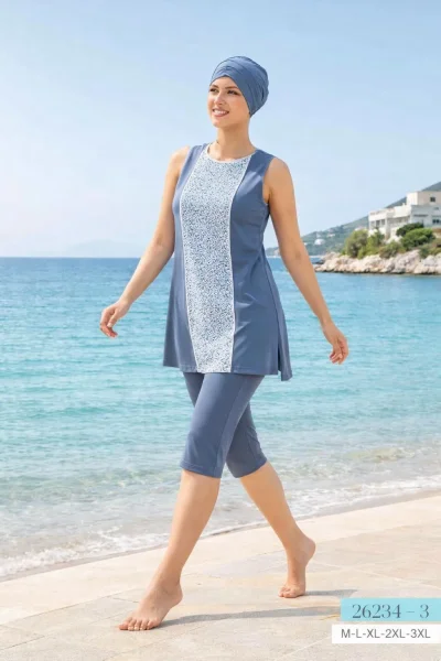 Yarı Tesettür Mayo / Semi Covered Swimsuit - İstanbul Mayo